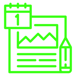 Content planning calendar with an editorial schedule
